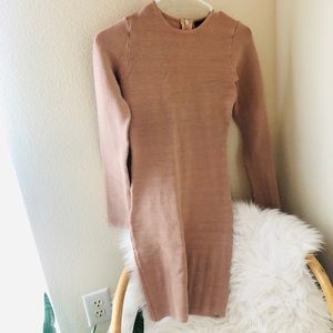 Olivaceous Beige/Pink Bandage Dress